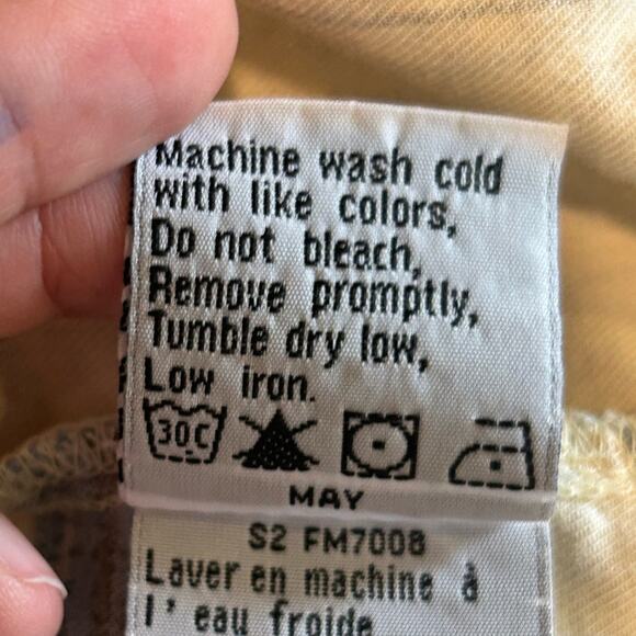 Vintage Columbia Men's Short Sleeve Shirt Fish compass Map Print Size XL cream - Picture 8 of 9